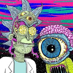 Trippy Rick and Morty PFP